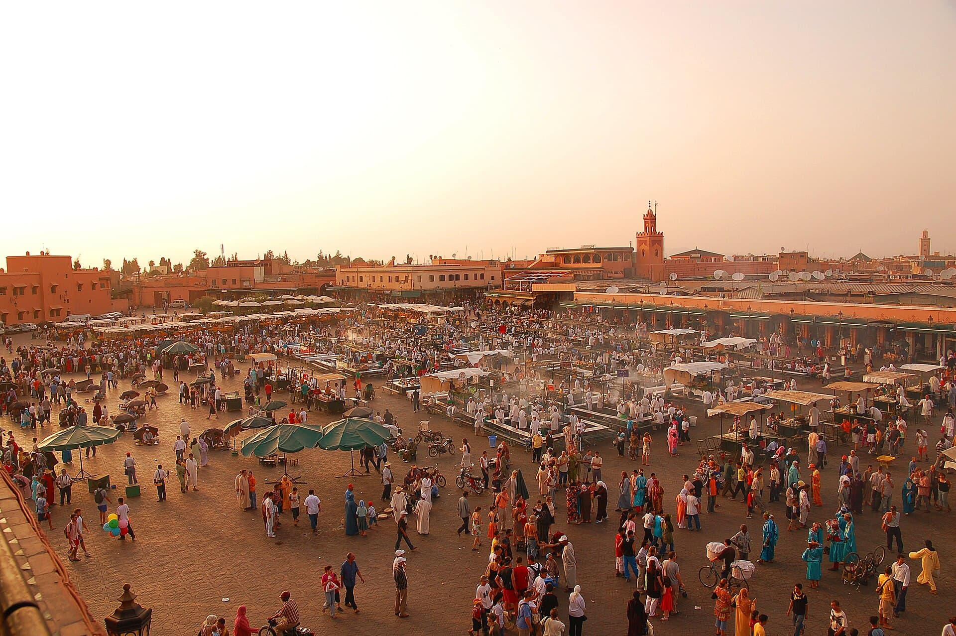 Marrakech travel planning photo showing Maroc: Marrakech city, Jemaa-el-Fna market