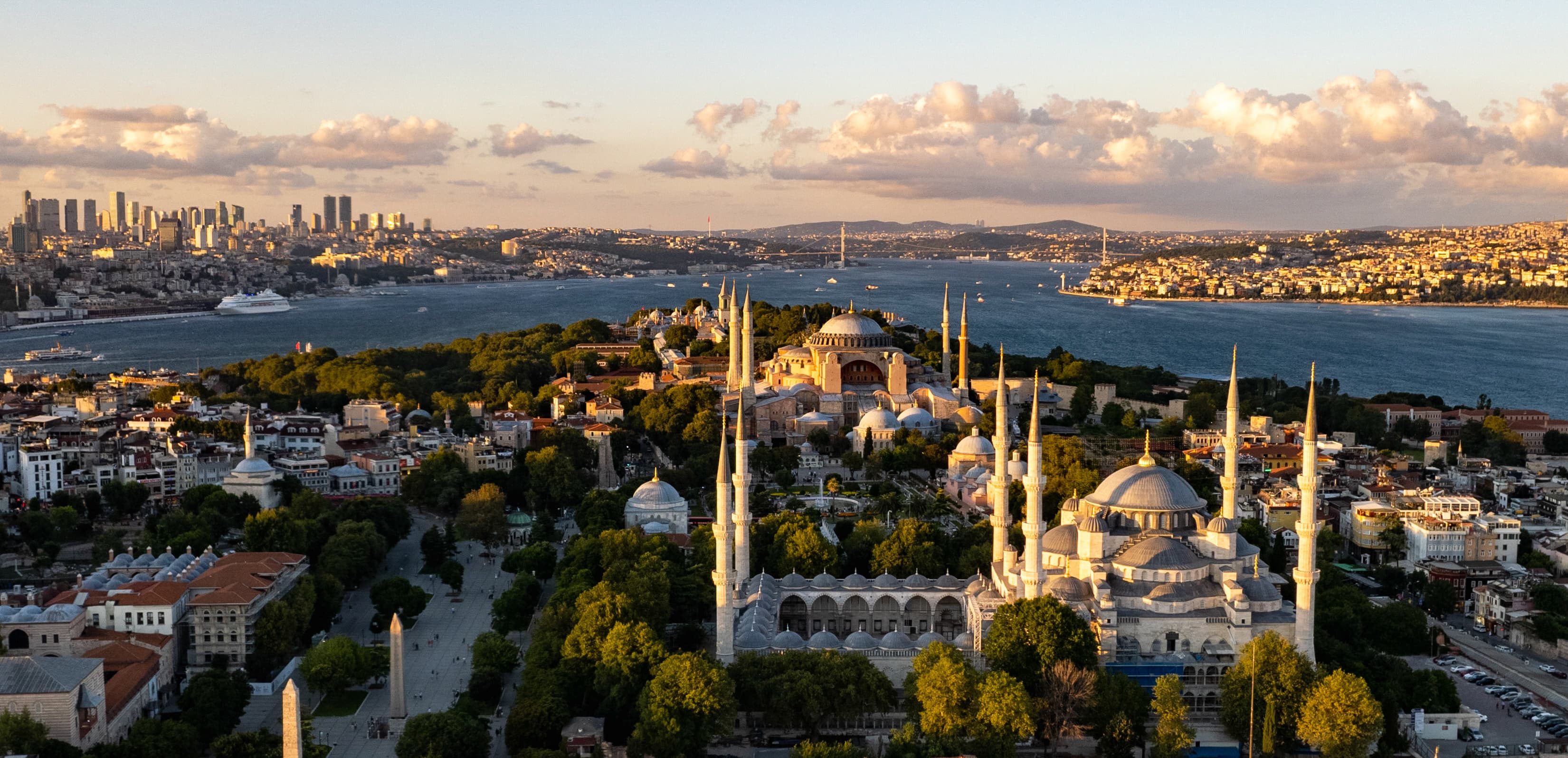 Istanbul skyline with the historic peninsula and Bosporus waters