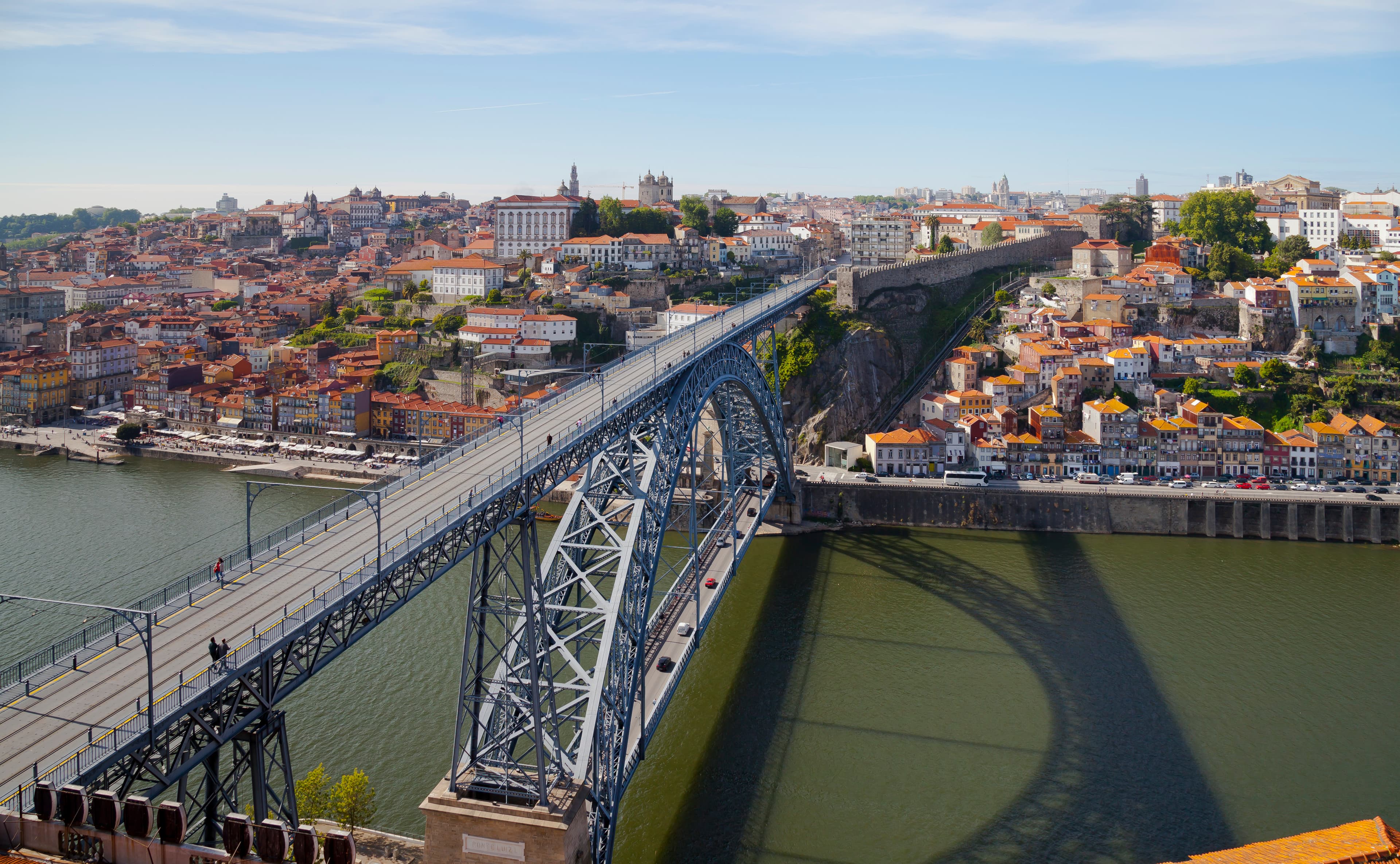 Porto skyline with the Dom Luís I Bridge and Douro River